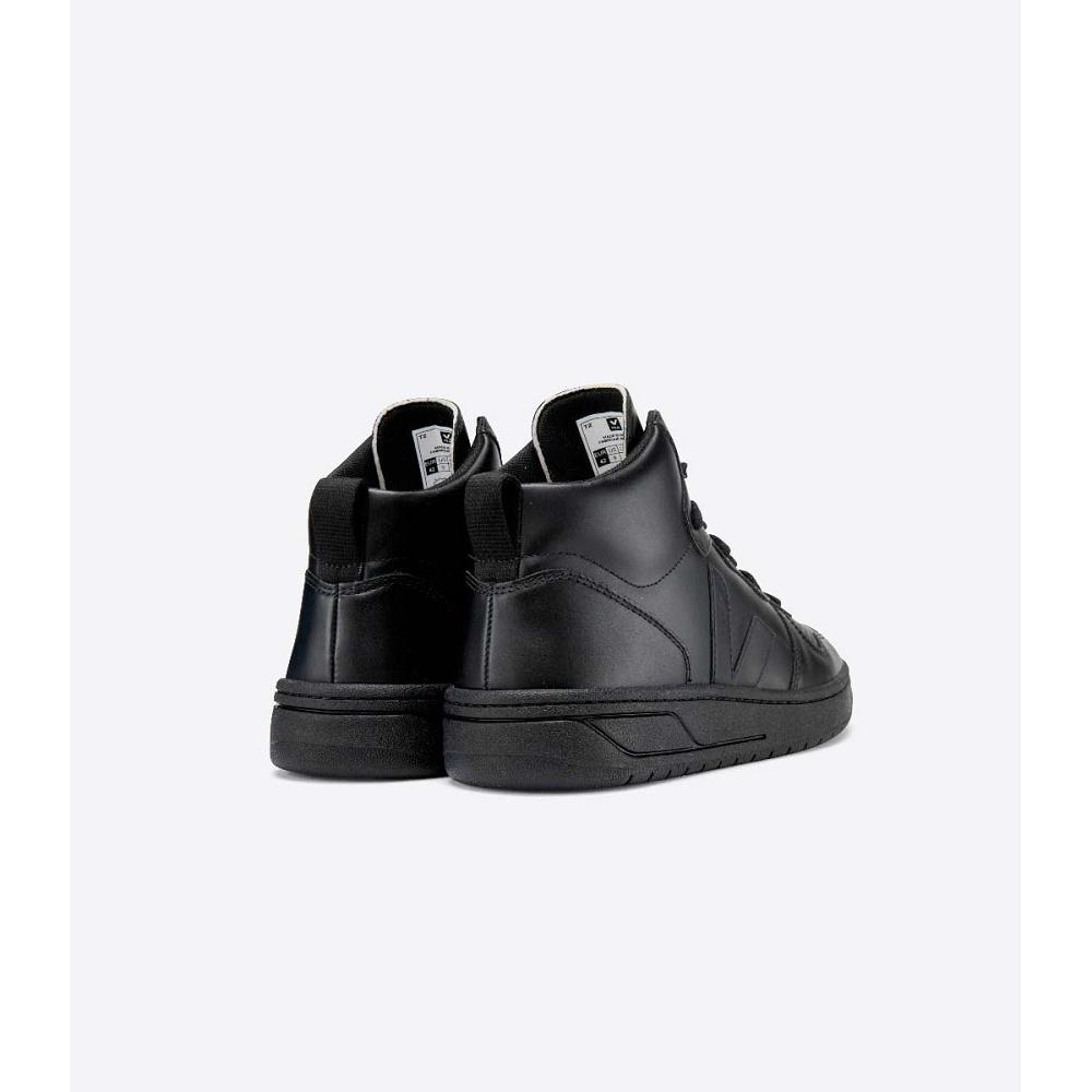 Veja V-15 CWL Men's High Tops Black | NZ 117MQZ